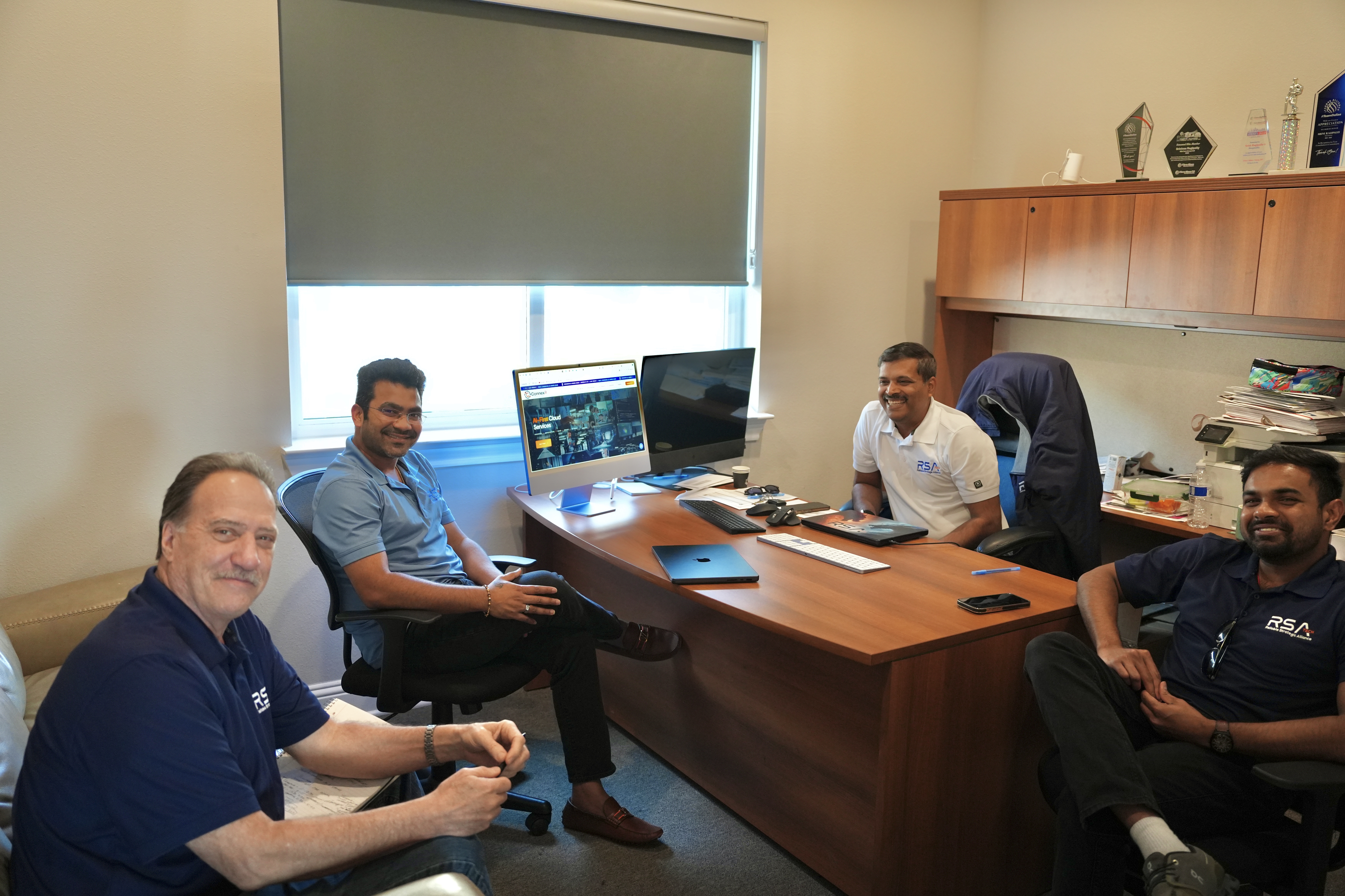 RSA Tech team collaborating in the office